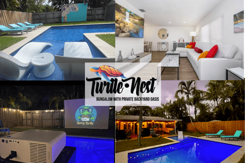 Book Your Vacation and Cookout w/ Friends and Extended Family at Turtle Nest Bungalow, Your Backyard Oasis in Fort Lauderdale